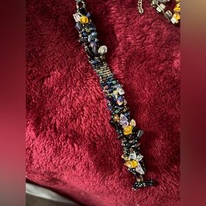 Handcrafted Multicolor Crystal Beaded Bracelet - Women's Jewelry